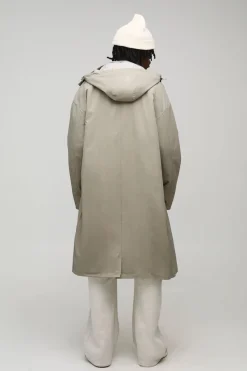 Mac à capuche boutonné, coupe régulière, grande taille