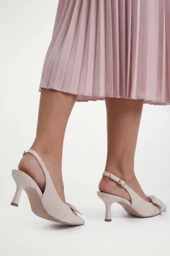 Maggie Escarpins À Bride Arrière En Synthétiquecuir Avec Nœud Détail Confort Bout Pointu Petit Talon
