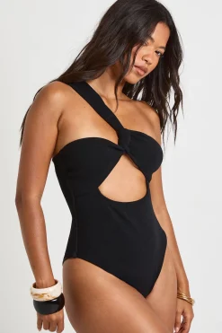 Maillot De Bain Asymétrique À Découpe Centrale
