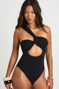 Maillot De Bain Asymétrique À Découpe Centrale