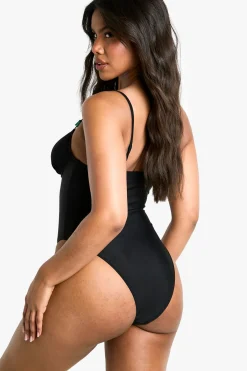 boohoo Maillot de bain avec garniture en résine<Femme Maillots De Bain|Tenues De Plage