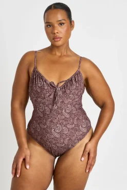 boohoo Maillot De Bain Balconnet Imprimé Cachemire Grande Taille<Femme Maillots De Bain|Tenues De Plage