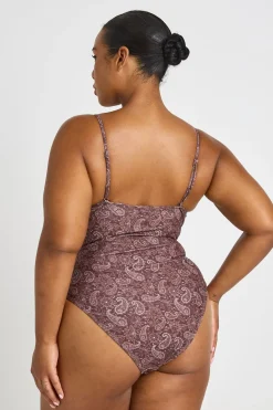 boohoo Maillot De Bain Balconnet Imprimé Cachemire Grande Taille<Femme Maillots De Bain|Tenues De Plage
