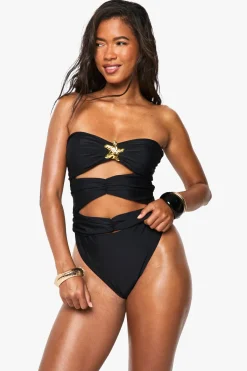boohoo Maillot de bain bandeau découpé étoile de mer<Femme Maillots De Bain|Tenues De Plage