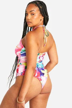 boohoo Maillot de bain bandeau à fronces avant<Femme Maillots De Bain|Tenues De Plage