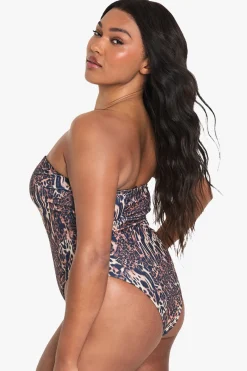 boohoo Maillot de Bain Bandeau Plus Swimwear Essentials<Femme Imprimé Léopard|Tenues De Plage