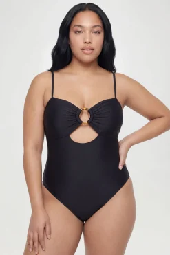 boohoo Maillot De Bain Échancré Avec Détail D'anneau Et Découpe Goutte<Femme Maillots De Bain