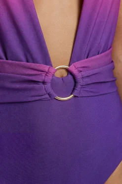 KarenMillen Maillot De Bain Échancré À Dégradé Ombré<Femme Maillots De Bain|Tenues De Plage