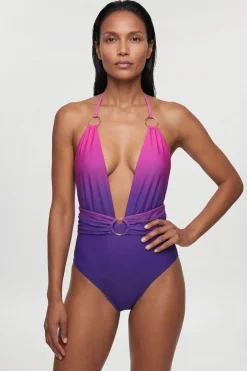 KarenMillen Maillot De Bain Échancré À Dégradé Ombré<Femme Maillots De Bain|Tenues De Plage