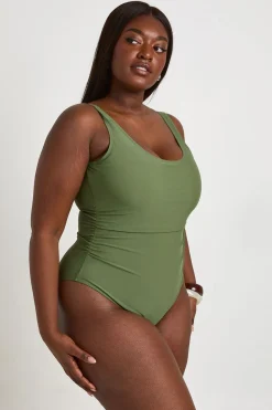 Maillot De Bain Échancré Grande Taille Avec Contrôle Du Ventre