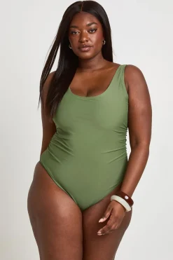 Maillot De Bain Échancré Grande Taille Avec Contrôle Du Ventre