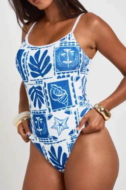 boohoo Maillot De Bain Échancré À Imprimé Carreaux<Femme Maillots De Bain