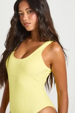 Maillot De Bain Échancré Texturé