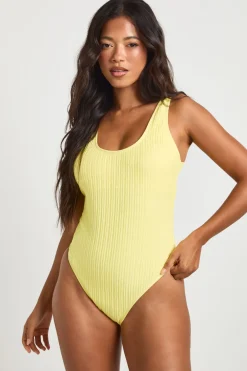 Maillot De Bain Échancré Texturé