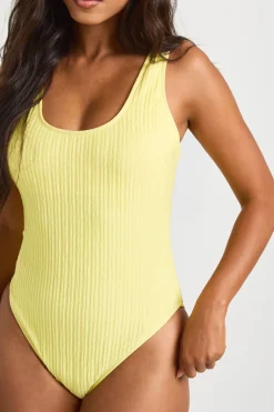 Maillot De Bain Échancré Texturé