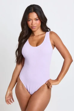 Maillot De Bain Échancré Texturé