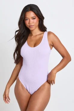 Maillot De Bain Échancré Texturé