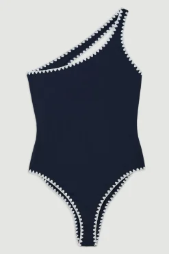 KarenMillen Maillot de bain échancré à une épaule avec détails de couture<Femme Maillots De Bain|Tenues De Plage