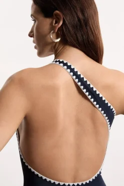 KarenMillen Maillot de bain échancré à une épaule avec détails de couture<Femme Maillots De Bain|Tenues De Plage