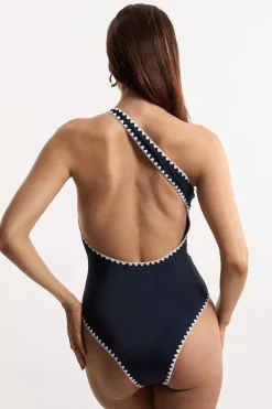 KarenMillen Maillot de bain échancré à une épaule avec détails de couture<Femme Maillots De Bain|Tenues De Plage