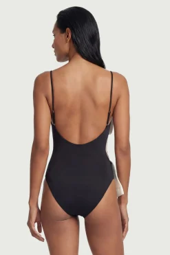 Maillot De Bain Échancré À Volants Et Bretelles Croisées