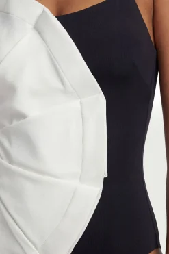 Maillot De Bain Échancré À Volants Et Bretelles Croisées