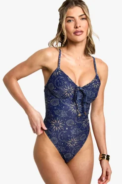 Maillot de bain céleste à armatures