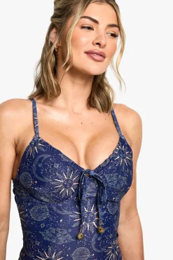 Maillot de bain céleste à armatures