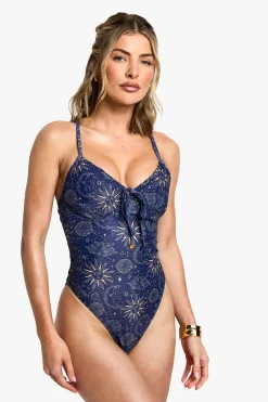 Maillot de bain céleste à armatures
