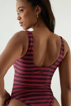 DSGN Studio Maillot De Bain À Col Carré Et Rayures<Femme Maillots De Bain|Athleisure