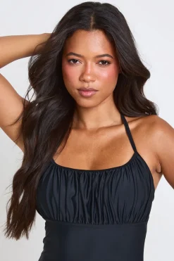 Maillot De Bain À Col Halter Froncé