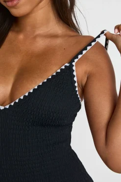 Maillot De Bain À Coutures Contrastées