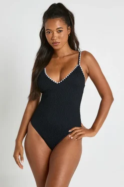 Maillot De Bain À Coutures Contrastées