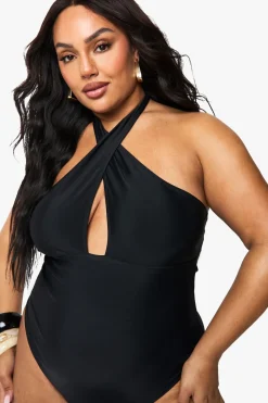 Maillot de bain cross-over à contrôle ventre Plus