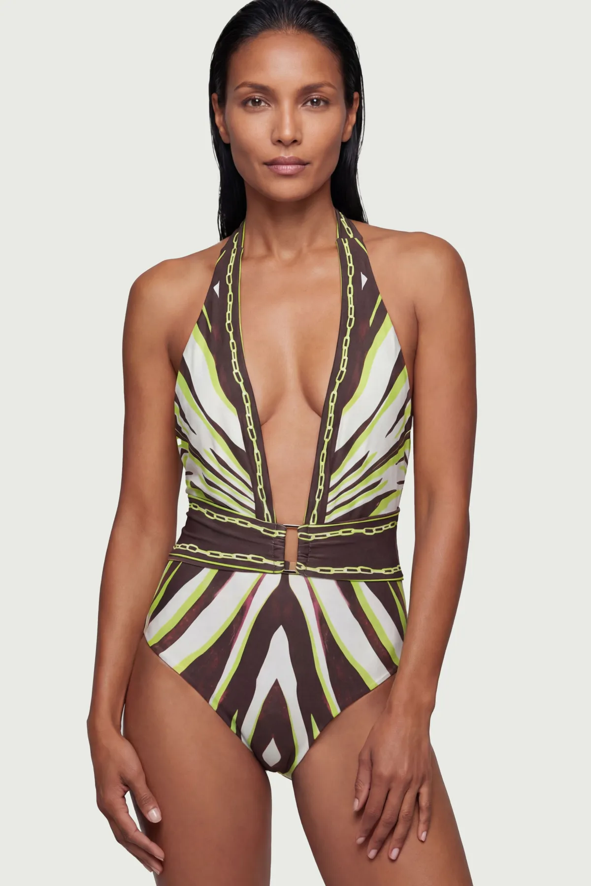 KarenMillen Maillot de Bain Décolleté Imprimé<Femme Maillots De Bain|Tenues De Plage
