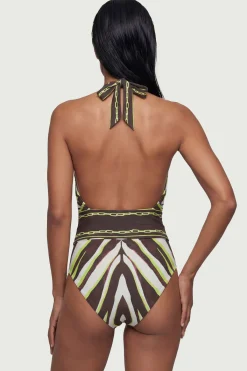 KarenMillen Maillot de Bain Décolleté Imprimé<Femme Maillots De Bain|Tenues De Plage