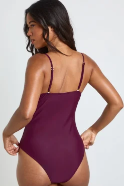 Maillot De Bain À Découpe Détail Orchidée