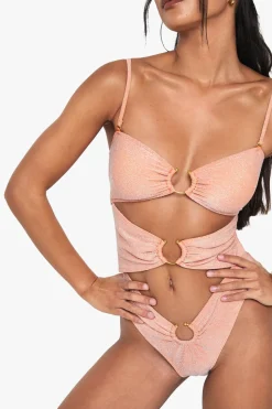 Maillot de bain à découpes scintillantes
