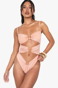 Maillot de bain à découpes scintillantes