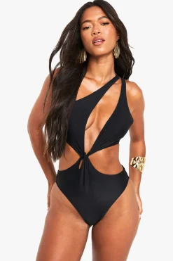 Maillot de bain à découpe une épaule