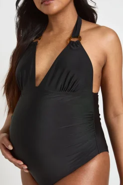 Maillot De Bain De Grossesse Décolleté Plongeant Avec Détail Garniture