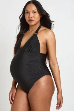 Maillot De Bain De Grossesse Décolleté Plongeant Avec Détail Garniture