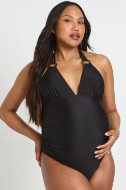 Maillot De Bain De Grossesse Décolleté Plongeant Avec Détail Garniture