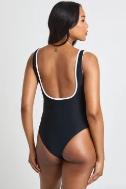 boohoo Maillot De Bain De Maternité Échancré À Détails Contrastés<Femme Maillots De Bain|Tenues De Plage
