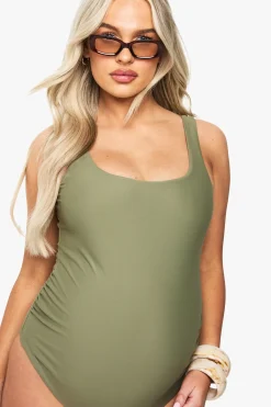 boohoo Maillot de bain de maternité à col carré<Femme Maillots De Bain|Tenues De Plage