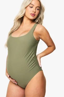 boohoo Maillot de bain de maternité à col carré<Femme Maillots De Bain|Tenues De Plage