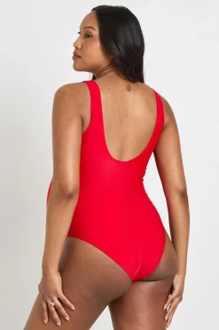 Maillot De Bain De Maternité À Encolure Arrondie