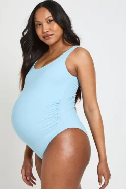 boohoo Maillot De Bain De Maternité À Encolure Arrondie<Femme Maillots De Bain|Tenues De Plage