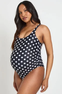 Maillot De Bain De Maternité À Encolure Ronde À Pois