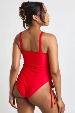 boohoo Maillot De Bain De Maternité À Encolure Carrée Avec Fronces Latérales<Femme Maillots De Bain|Tenues De Plage